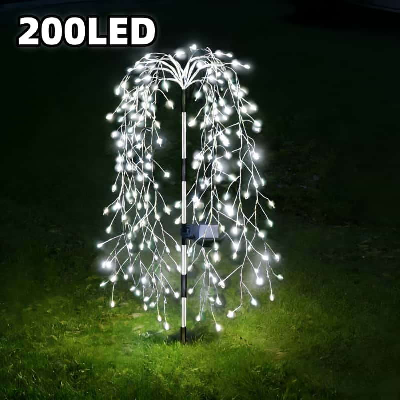 TEMU Guirlande Lumineuse Solaire 120/200 LED avec 13 d'Éclairage, Éclairage à Mise /Arrêt Automatique. Convient pour les Cours, , Allées, Fêtes,