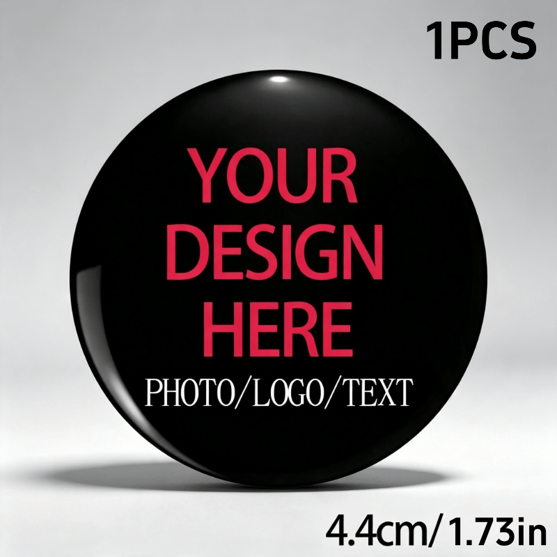TEMU 2d Flat, Customizable 2d Flat Badge Pins Suitable For Clothing & Backpacks - Personalized Round Pins With Your Own Photos/logos/text, Anime