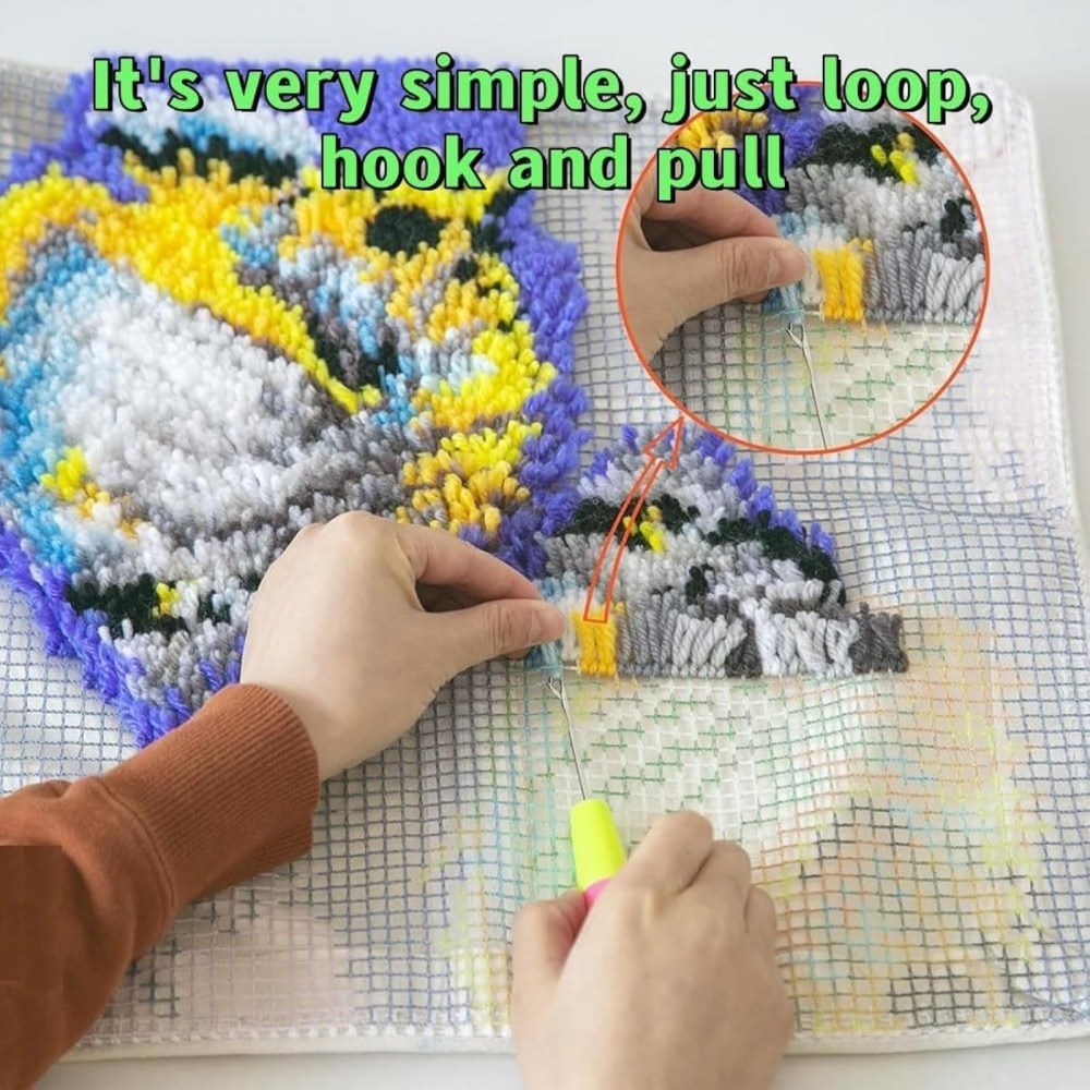 DIY Latch Hook Carpet & Tapestry Making Set