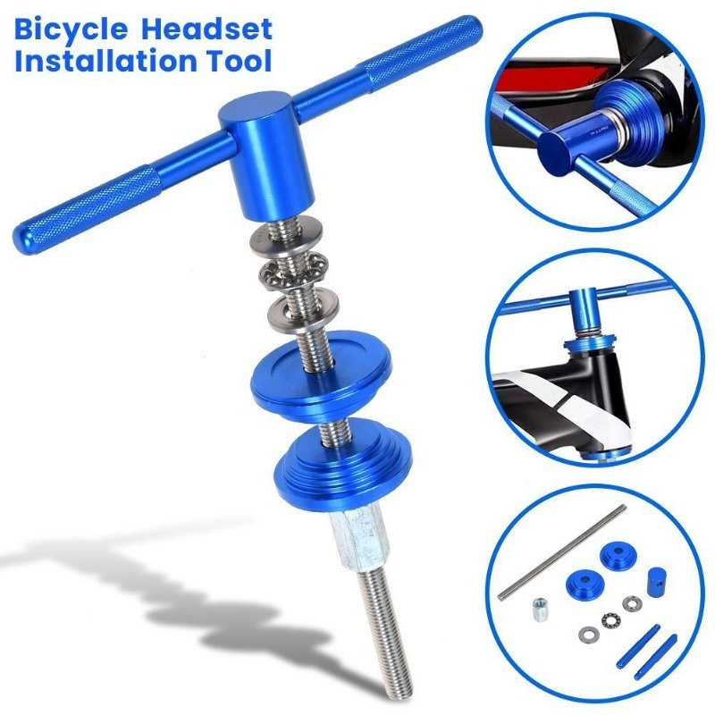 

Bicycle Installation Tool Set Aluminum With T-handle Lubricated Ball Bearing Press-in Bottom Bracket Tool