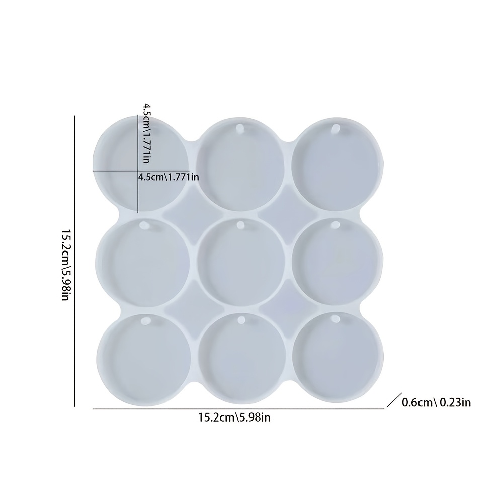 TEMU Reusable Round Earring Mold Suitable For Resin & Silicone Casting - Diy Demoldable Ear Piercing Ornament Frame, Easy Demolding For Resin Crafts,