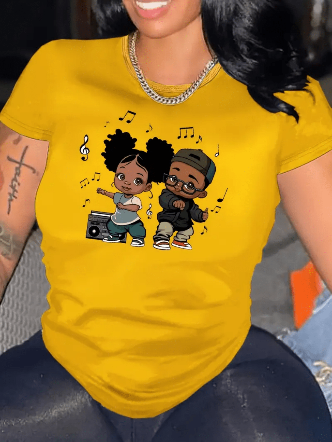 yellow t shirt for ladies