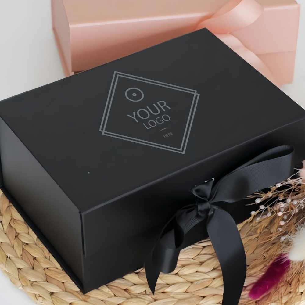 TEMU Cadeau pour Elle/Lui 1pc Boîte Cadeau Ruban Personnalisée, Boîte Cadeau de Luxe Personnalisée, Boîte Personnalisé, Boîte 'Entreprise