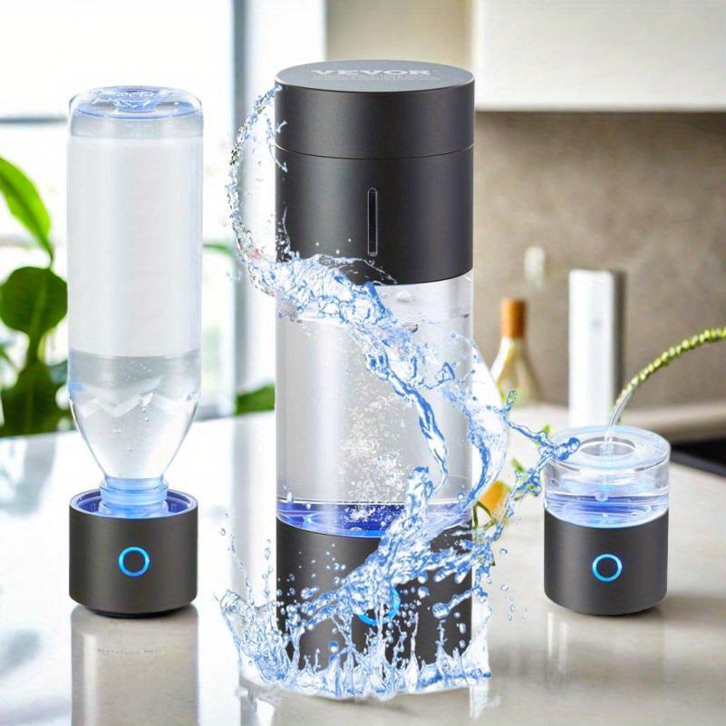 Hydrogen Water Bottle Generator 14.2 Oz - SPE/PEM Tech, Up To 2000 PPB H2, Rechargeable For Health & Fitness
