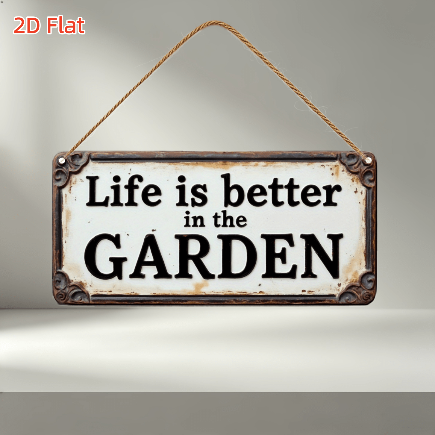 TEMU 2d Flat Country Farmhouse Wall Decor Sign " Is Better" - White 2d Flat Panel, Suitable For Outdoor Decoration, Cottage Or Garden -