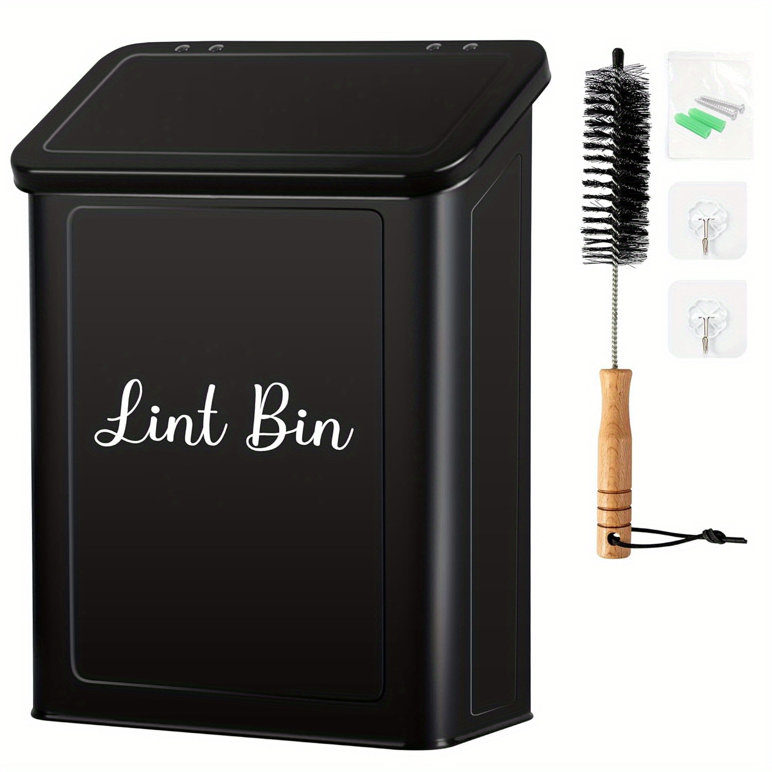 

Metal Lint Bin Lid And Lint - Mounted Lint For - Decor - 1