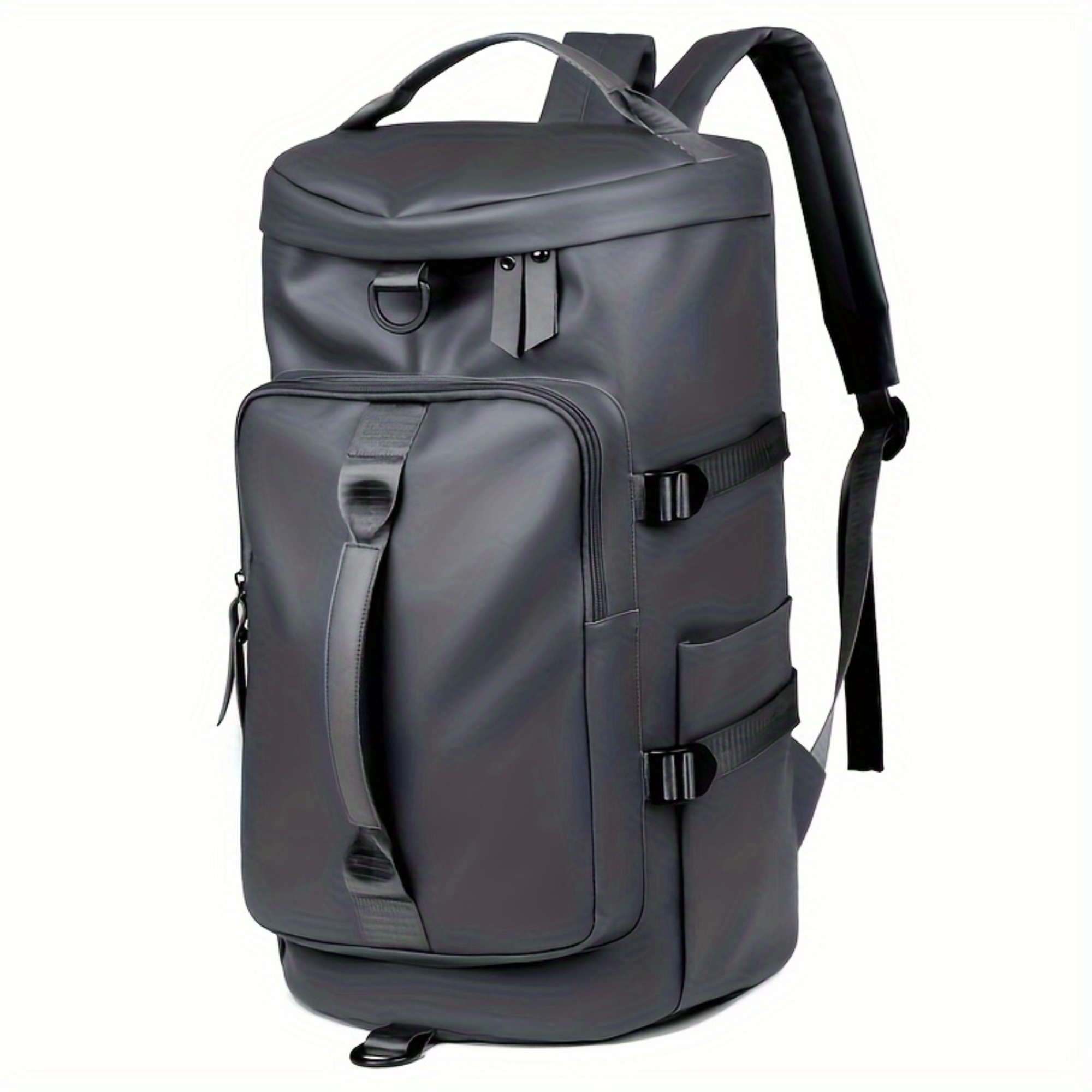 Men's backpack Outdoor Men's Large Capacity Convenient Dual-Use Backpack and Tote Bag, Black & Gray Casaul Pack with Multiple Ways to Carry Suitable for Fitness Travel Multi-Purpose Ideal Gift, Expandable Backpack for Men, Large Capacity Travel