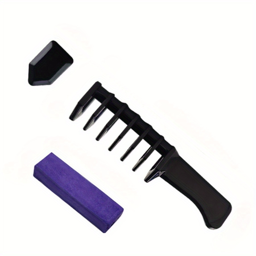 1pc mini temporary hair dye comb with plastic brush bristles random handle multi color for diy semi permanent hair chalk temporary color for women men holiday parties washable hair color Product details 5
