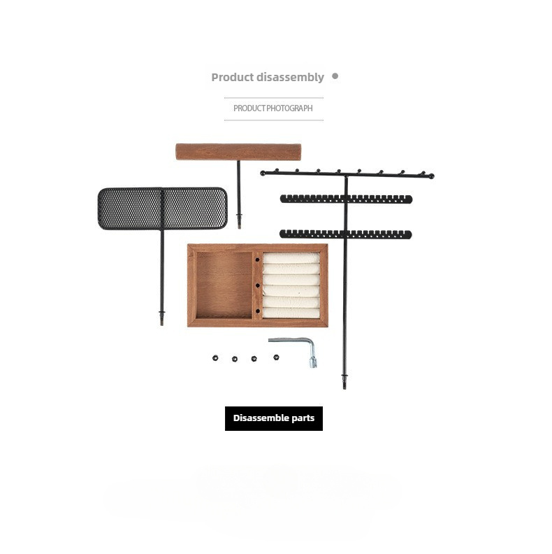 1pc of metal jewelry rack earring and ring storage box bracelet hanger exquisite jewelry rack necklace and jewelry display rack household dressing headband earring and hair accessory storage rack   Product details 10