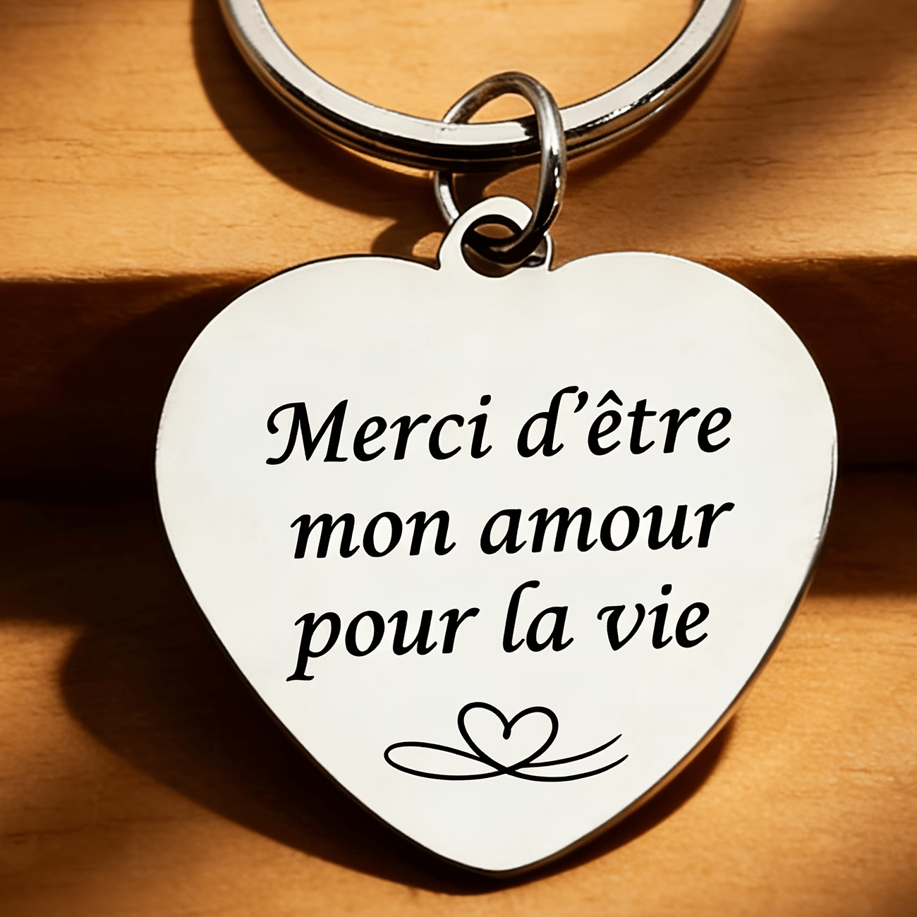 TEMU Porte-clés en acier inoxydable "Sois mon à vie" avec un design , parfait pour la Saint-Valentin, l'anniversaire de votre , une demande en