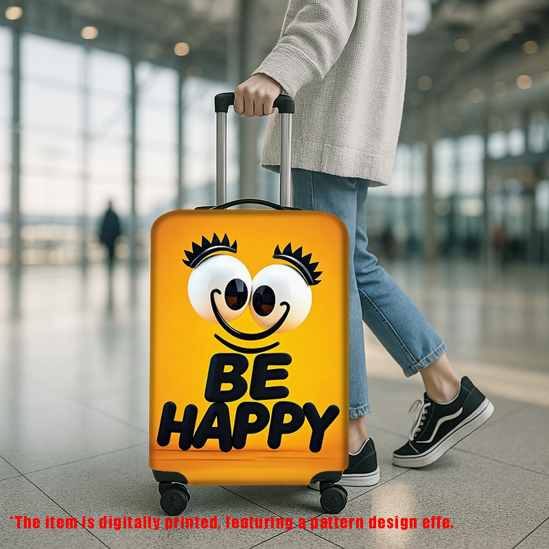 unique cartoon face print luggage cover lightweight durable Temu