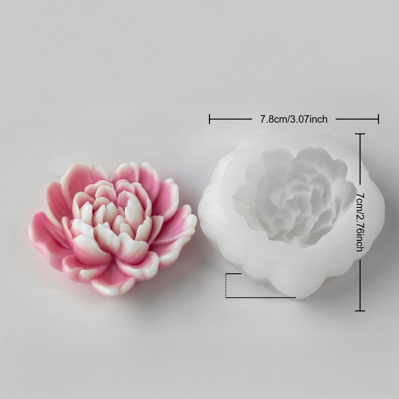 E-shop 1 Stück 1 Stück Wiederverwendbare 1 Stück Silikon-Blumenform geeignet für Wachs, Ton, Gips & Seifenherstellung - Unregelmäßige Blumenform mit