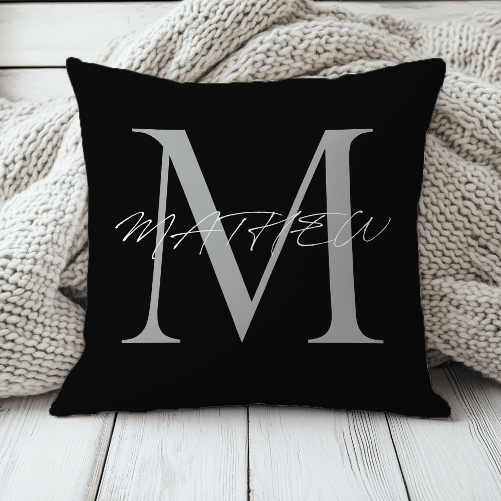 TEMU 1pc Of Custom Name Short Plush Pillow Cover - Featuring Easy Solid Colors And Personalized Name Design, This Super Soft Cushion Cover Is Perfect