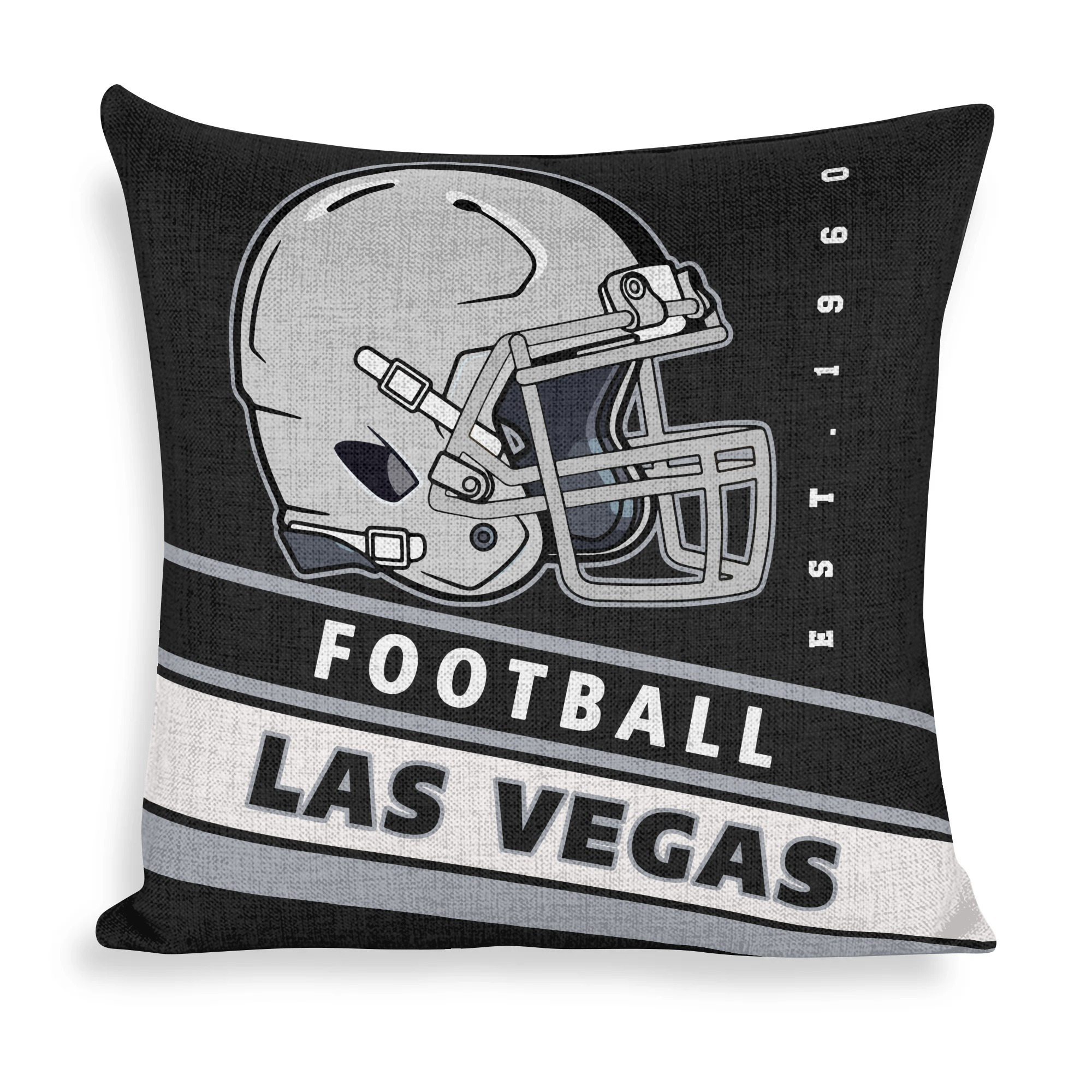 

Las Vegas Football Fan Reversible Cushion Cover - Sports Design, Polyester Knit, Bedroom & Living Room Decor, Ideal Gift For Men And Women