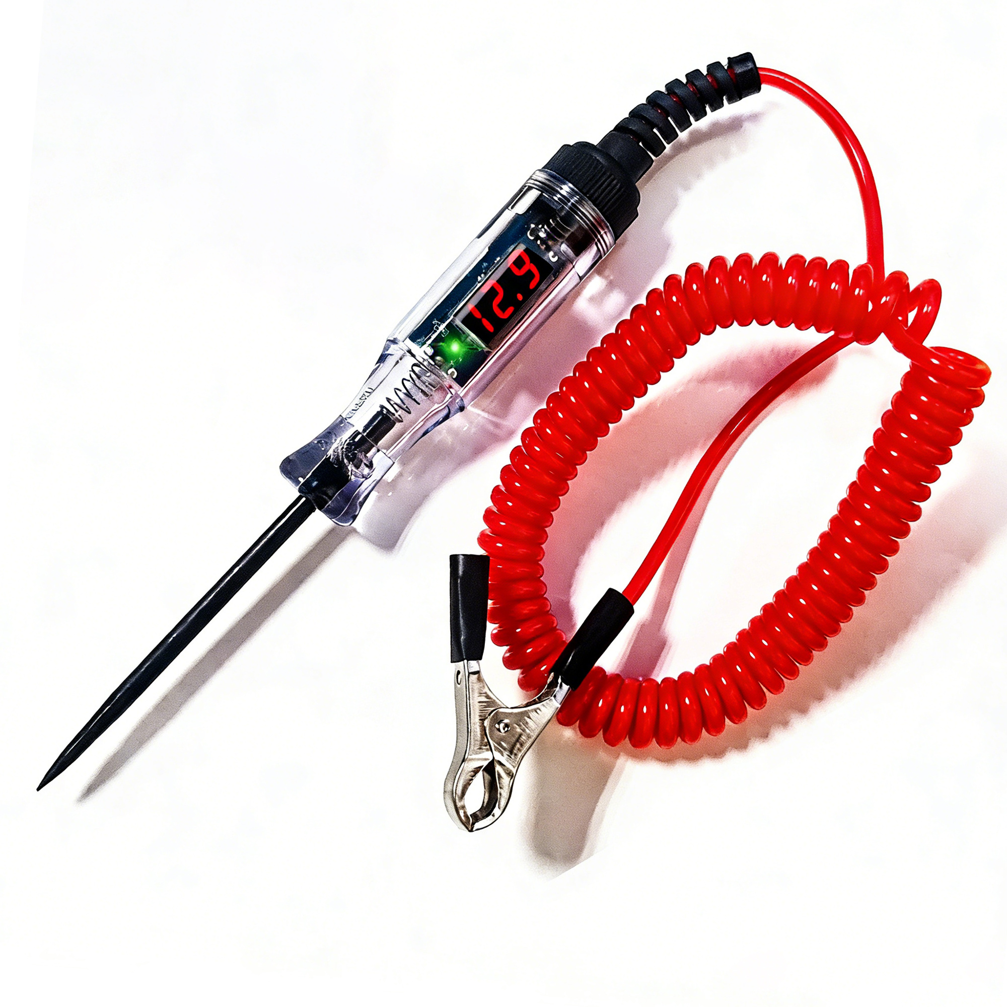 TEMU 1pc Easy-to-use 6-24v Car Current Test Pen, Car Electrical Tester, Circuit Test Pen, With Digital Display And Long Probe Are Real Time Testing