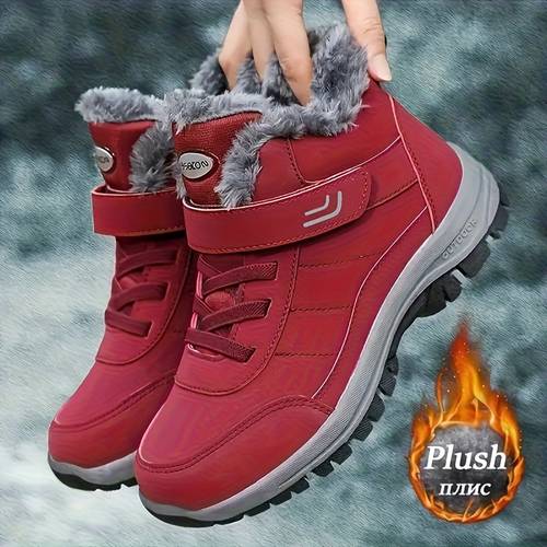 item picture women winter boots ladies snow boots warm shoes women lace up ankle boots hiking shoes calf boots