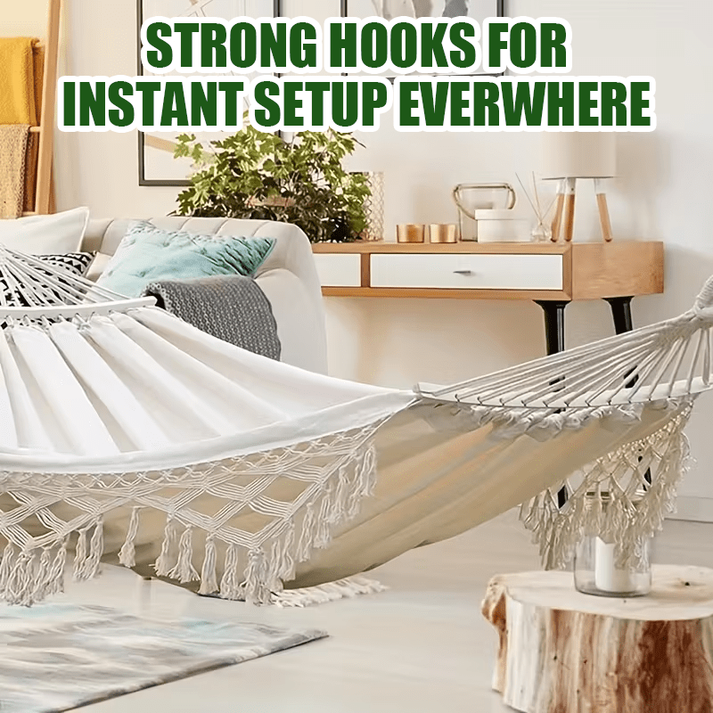 4 Color Tassel Canvas Hammock White Tassel Hammock Hammocks for Outside Outdoor Furniture Portable for Camping Yard Australian Local Warehouse Fast Delivery Perfect Valentine's Day Gifts Ideal for Ramadan