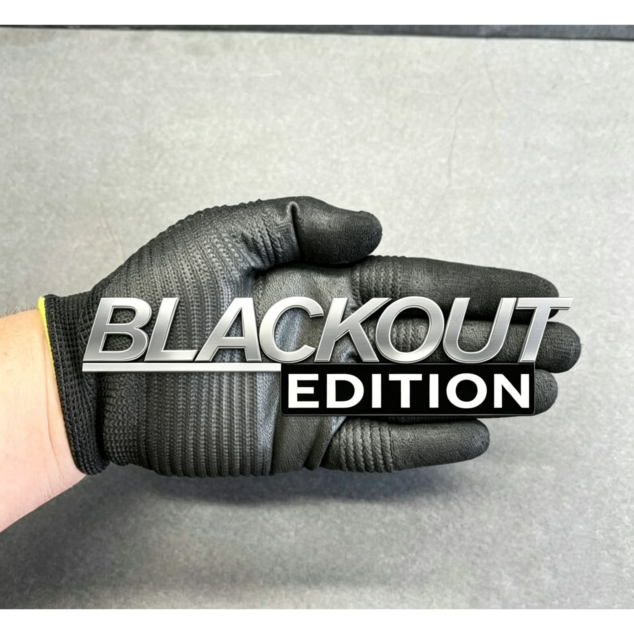 TEMU Custom Text Blackout Black Edition Car Emblem - 1pc, Stainless Steel Automotive Decal Badge, Suitable For Sport Utility Off-road 4x4 Trucks,