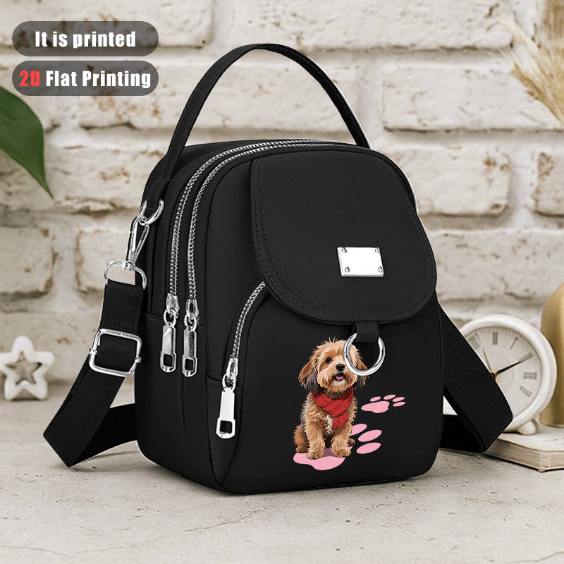 TEMU 1pc \[2d Flat Printing] Pattern Women's Crossbody Bag Travel Versatile Handbag Casual Fun Bag Single Shoulder Outer Neutral Bag Phone Bag Casual
