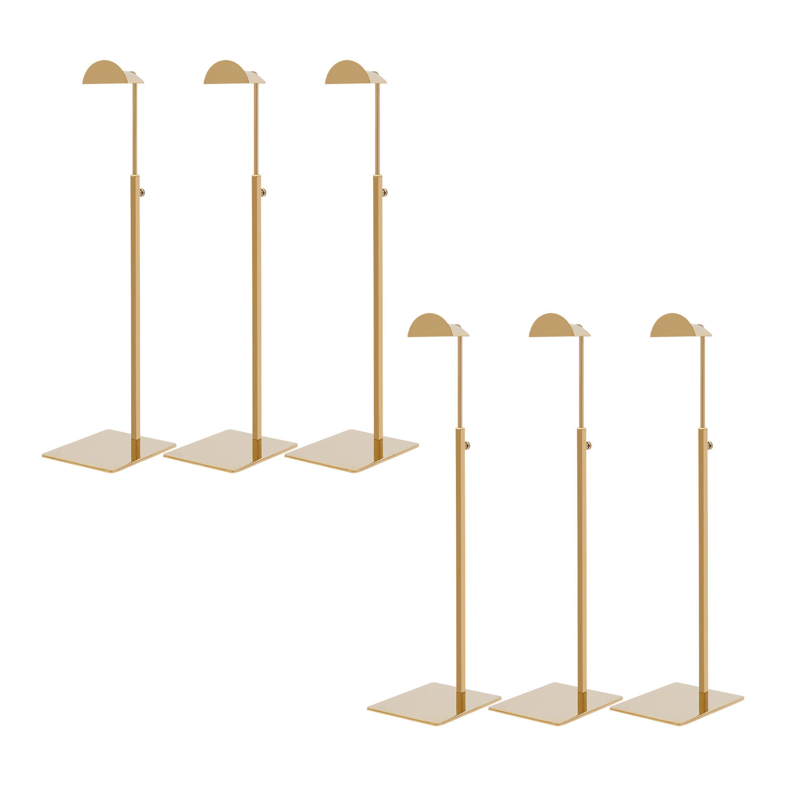 Image of 6pcs Freestanding Handbag Stand With Adjustable Height Bag Stand Handbag Holder Hook Stand With D-shaped Bracket And Anti-slip Pad For Bags, Scarves, And Necklaces