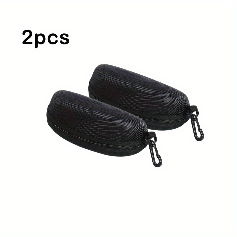 TEMU Boîte de rangement pour lunettes 2 pièces, étui à lunettes portable à fermeture éclair, organisateur de lunettes avec crochet, étui à lunettes