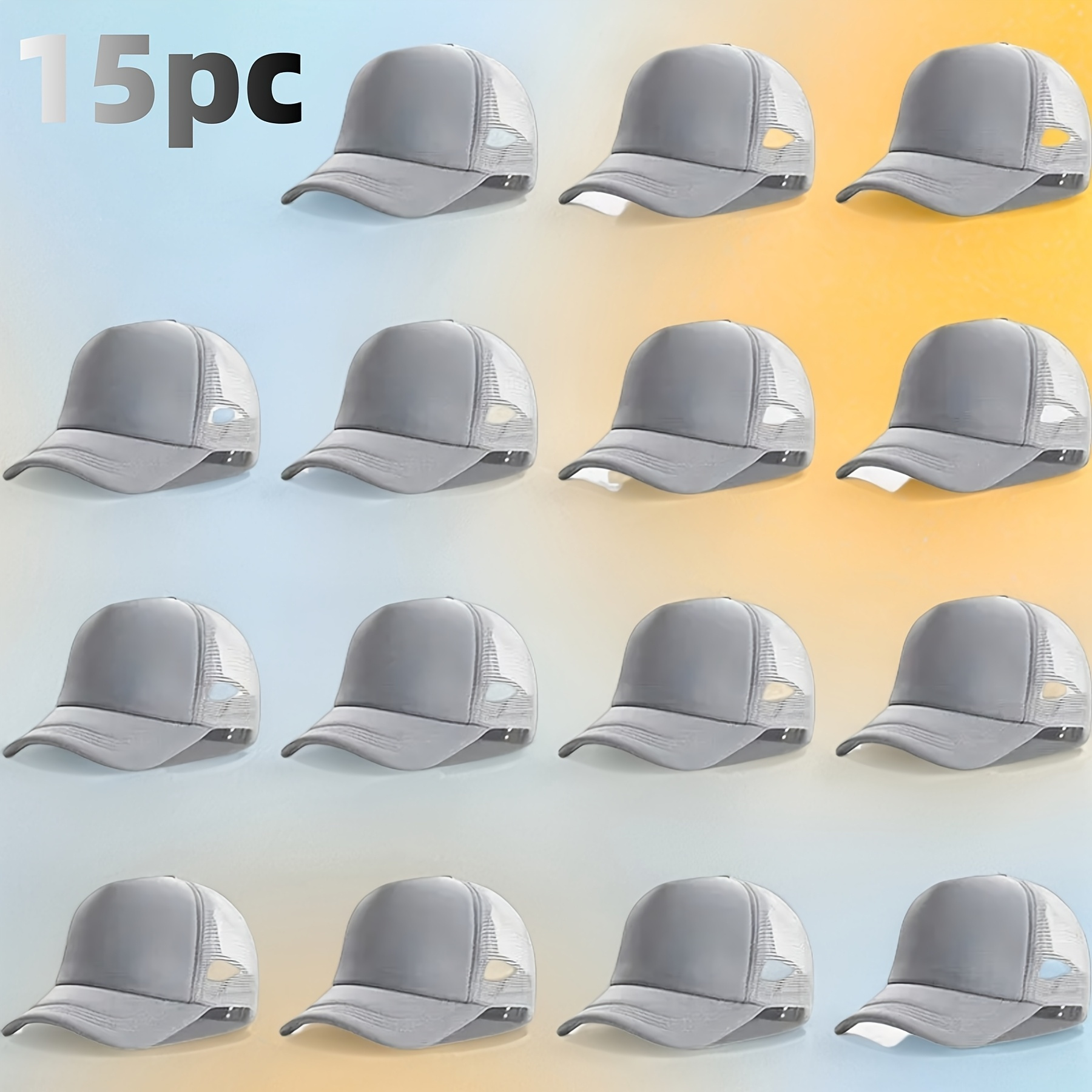 15pcs DIY Heat Transfer Baseball Cap Set