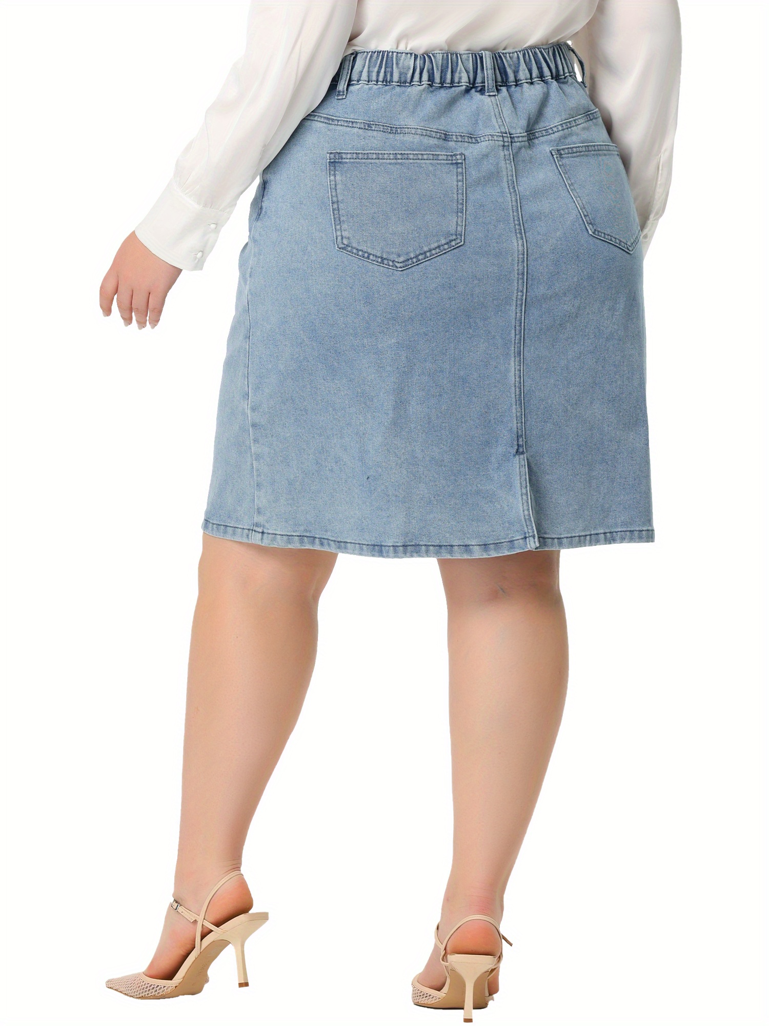 Mini-jupe à taille haute en denim Lydia