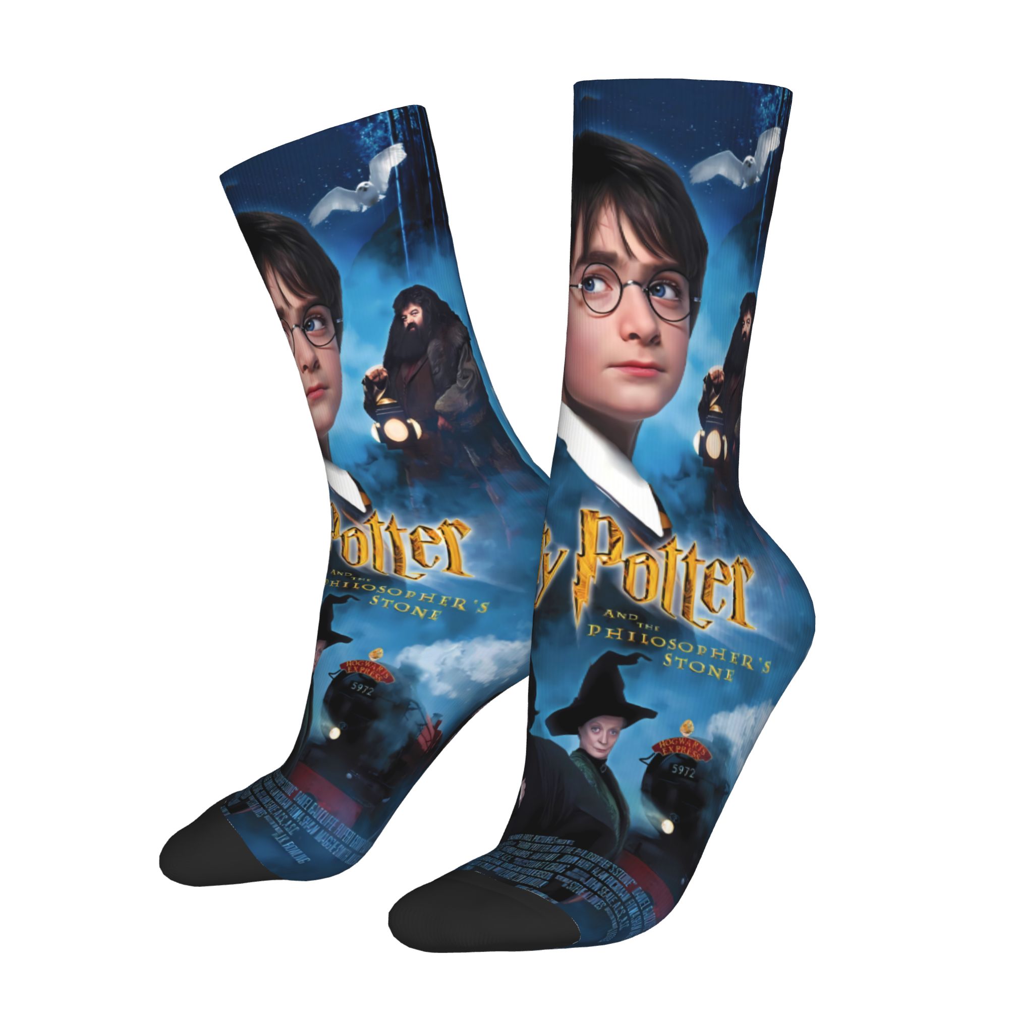 TEMU Harry Potter Sock Printed For Man Polyester 2d Print Design