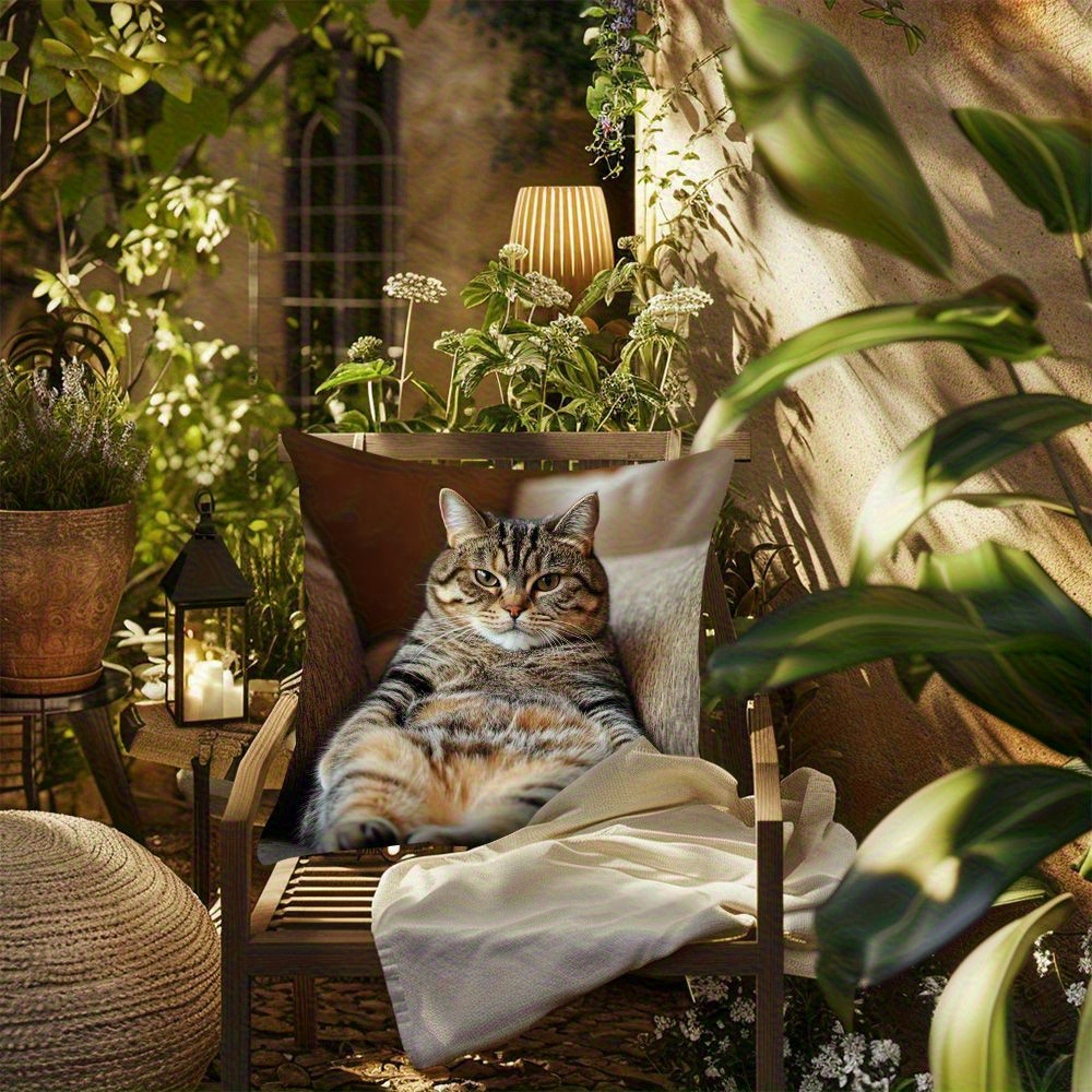 1  72x45 72cm contemporary   throw pillow cover double sided print zipper closure hand wash only polyester for living room bedroom sofa home decor cat pillow bedroom accessory relaxed   smooth texture fabric Product details 6