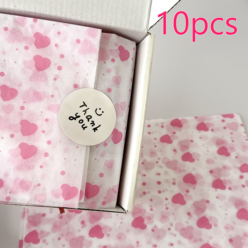 E-shop 10 Blatt rosa herzförmiges Papier | 14x20 Zoll Geschenkpapier, geeignet für Partys, Geburtstage, Hochzeitsdekorationen, Servietten Straußzubehör