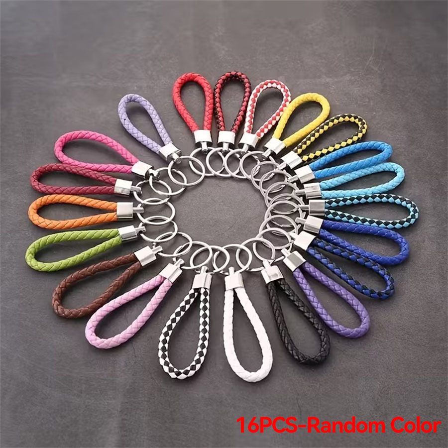 TEMU 16pcs Random Style Keychains For Men And Women - Keychains With Rings In A Of Colors, Lovely Keychain Gifts And Crafts, Perfect For Weddings,