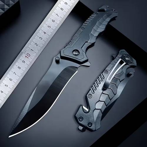 1pc de - edc con clip, filo serrado y función de romper vidrio para entusiastas del , camping, caza y situaciones de emergencia - regalo para papá,