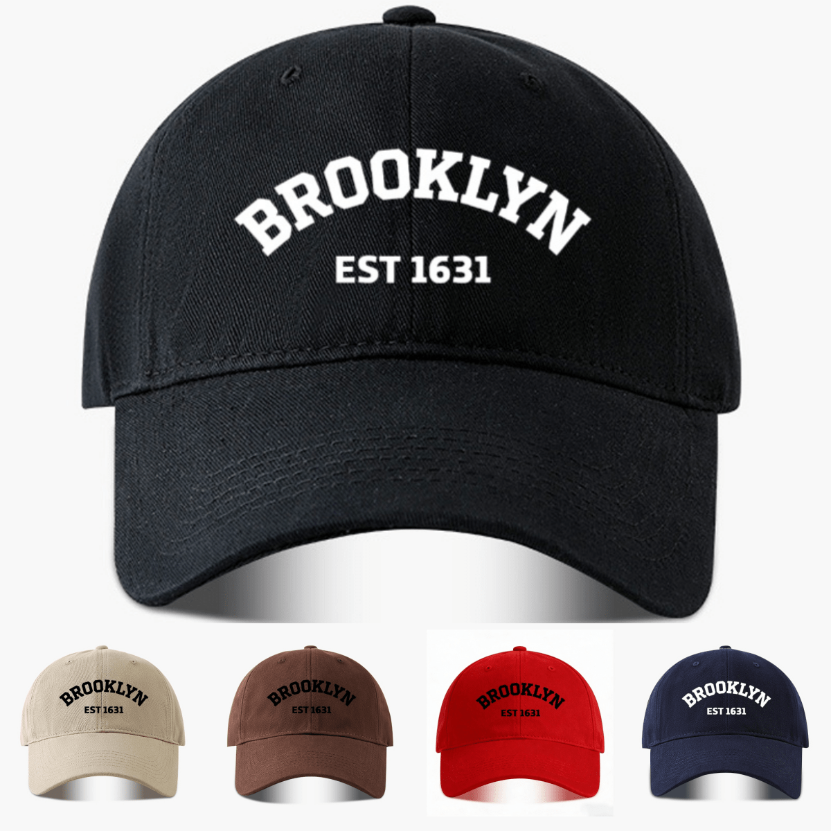 Gorra de béisbol vintage Brooklyn 1631 con letras, disponible en varios colores, unisex, sombrero versátil con visera curva