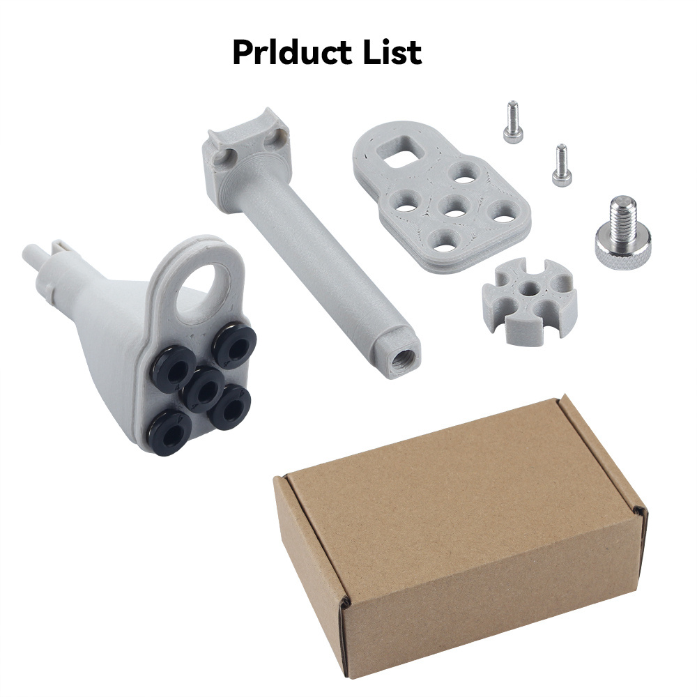 TEMU Fysetc 5-port Filament Compatible For A1/a1 Mini Fdm Printers, 5-channel Filament Connector With -clog Feed Ports, Mounting Bracket & Screws