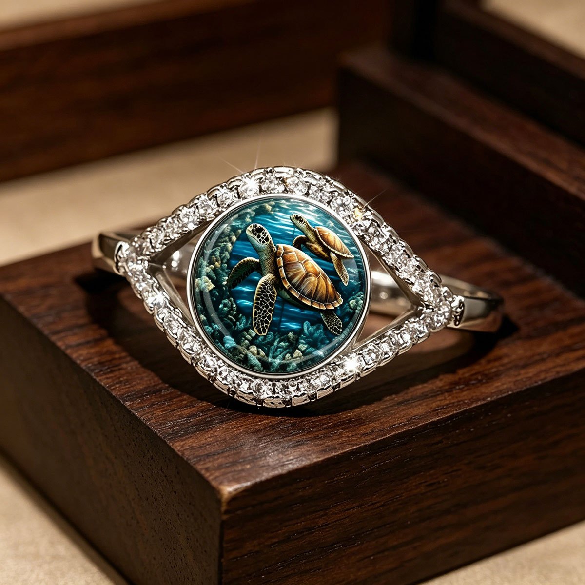 Vintage Style Two Turtle Pattern Women's Fashion Rings