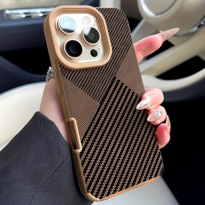 E-shop Handyhülle - Luxuriöse Vintage Gitter Kunstleder Handyhülle für iPhone 17 Pro Max 17Air 16 15 14 13 12 11 Pro Max XS 15 14 Plus Schutzhülle