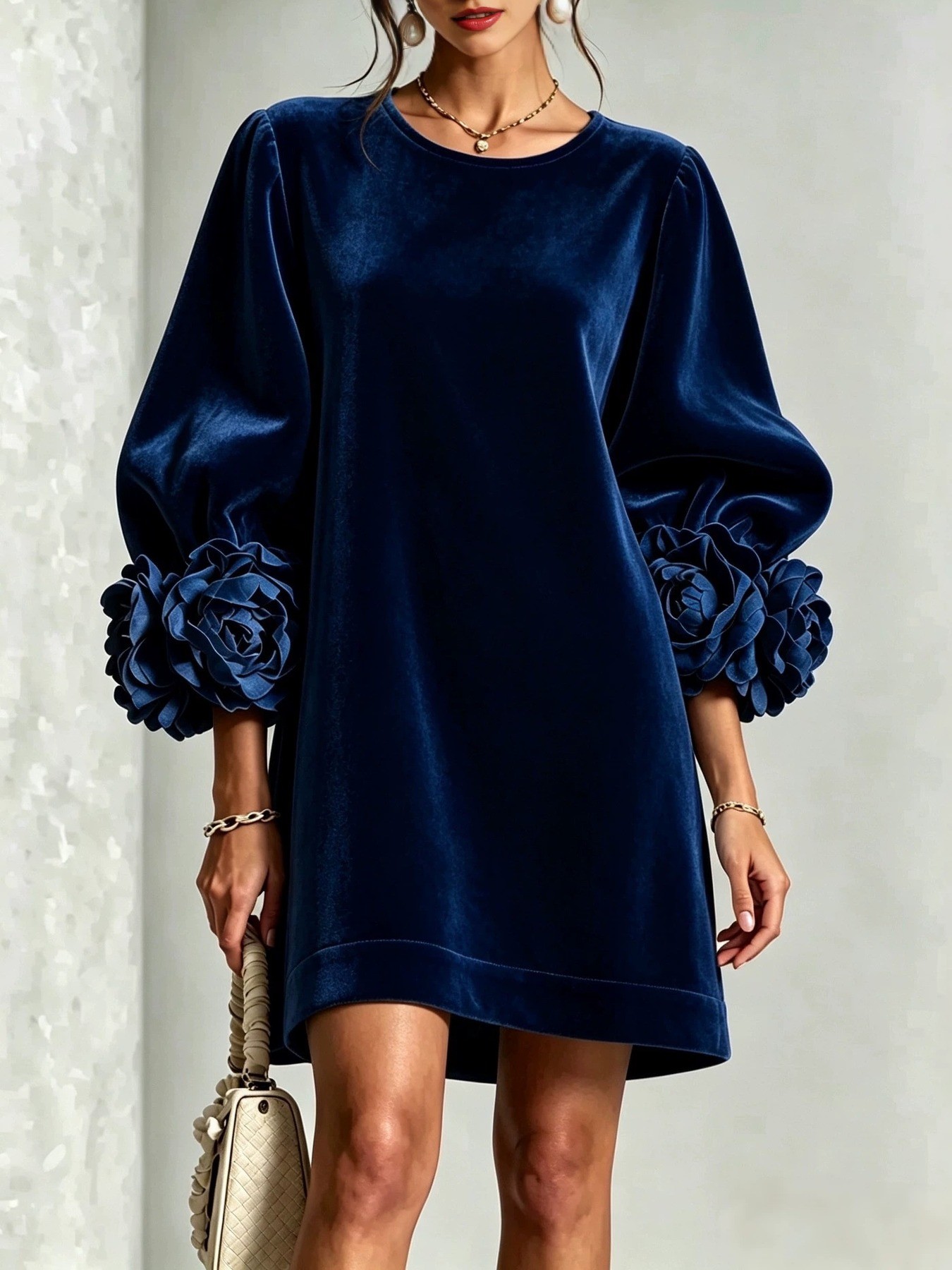 mesh sleeve dress sold on Temu United States