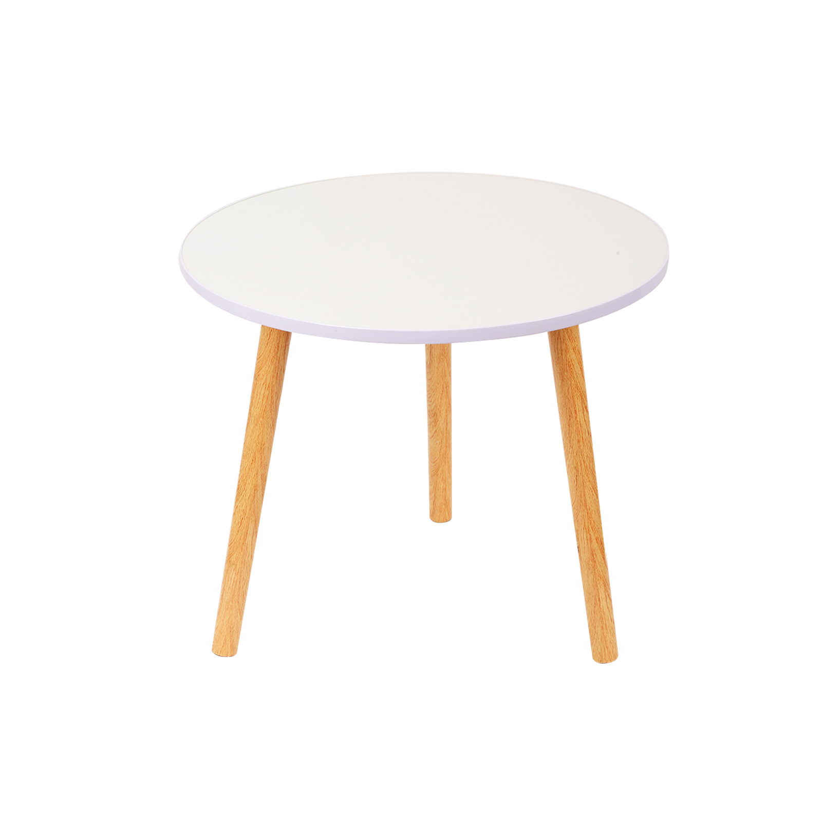 Image of Round Coffee Table Modern Minimalist White Suitable For Living Room & Patio, Assembly Space-saving With Neutral Tones - Non-wood For /outdoor Use, Ideal For Afternoon Tea Gatherings (50 X 50 X 42cm)