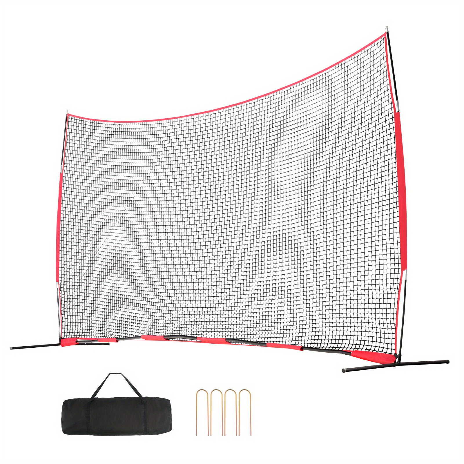 TEMU Happybuy Net, 20x10 Ft Sports Barrier Netting, Portable Protection Screen For Baseball, Softball, , Soccer & Hockey With Carry Bag &ndash; Backyard Training Equipment