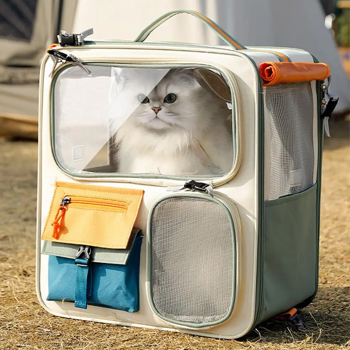 Cat Bag for Outdoor Activities, Large Cat Backpack, Pet Backpack, Space Cabin Breathable Portable Backpack, Backpack, Cat And Dog Supplies - Image 8