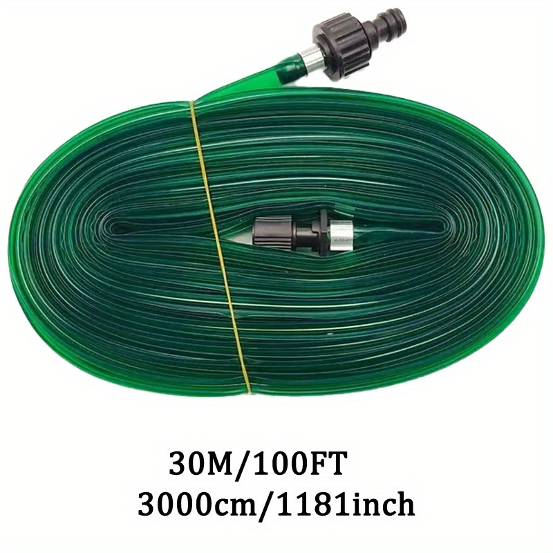 1pc 30meter Efficient Soaker Hose- Flat& Flexible Pvc Drip Irrigation System For Lawns, Flower Beds, - Garden Watering Solution With Us/eu Connectors