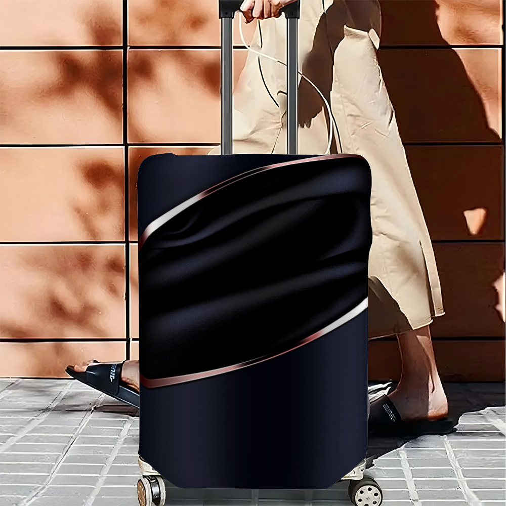 TEMU 1pc, New Suitcase Protective Cover, High-end Print Pattern, High-end Cover, Foldable, Stretchable, Washable, Beautiful And Protective Cover