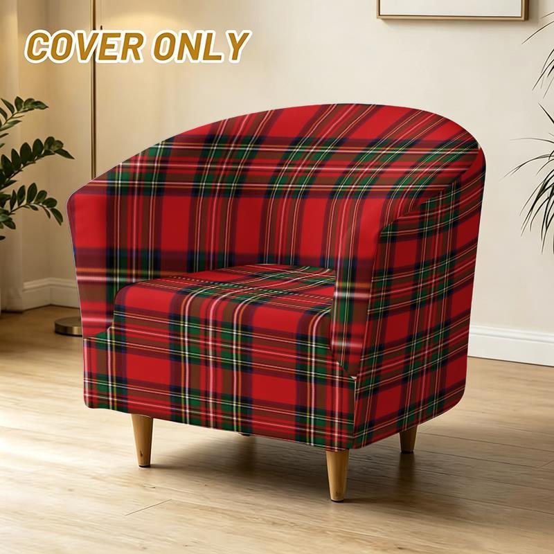 TEMU Housse de canapé simple à motif à carreaux , haute élasticité, lavable, d'été, pour fauteuil tubulaire, chambre à coucher, bureau, salle à