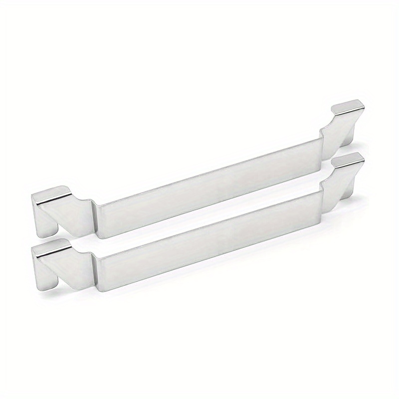 Image of 2pcs Stainless Steel Frying Pan Spatula Stand, Durable Stand, Frying Pan Accessory Fixing Clip, Suitable For Indoor/outdoor Camping, Cooking And Barbecue