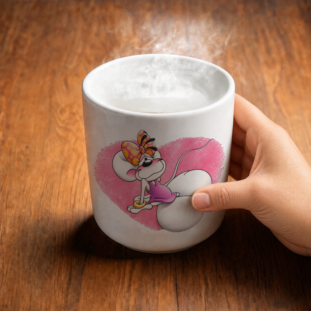 1pc, Adorable Ceramic Mug: Changing Heart-shaped Mug, 11oz Coffee Cup - Gift For Suitable For Everyday Home And Office Use Perfect For Coffee Or Tea!