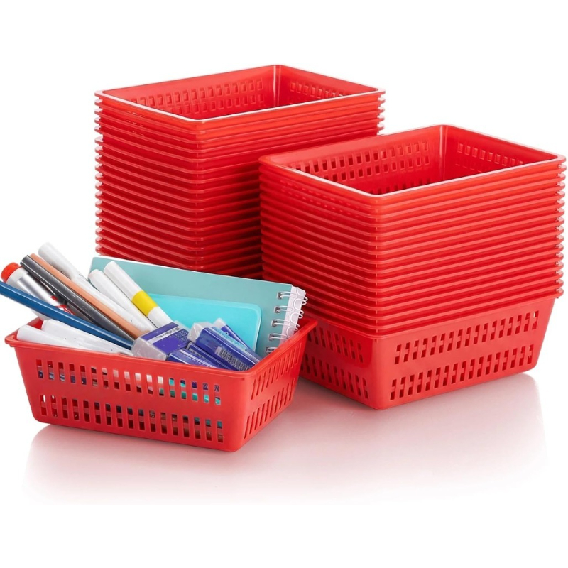 48pcs Plastic Storage Baskets for Organizing Supplies