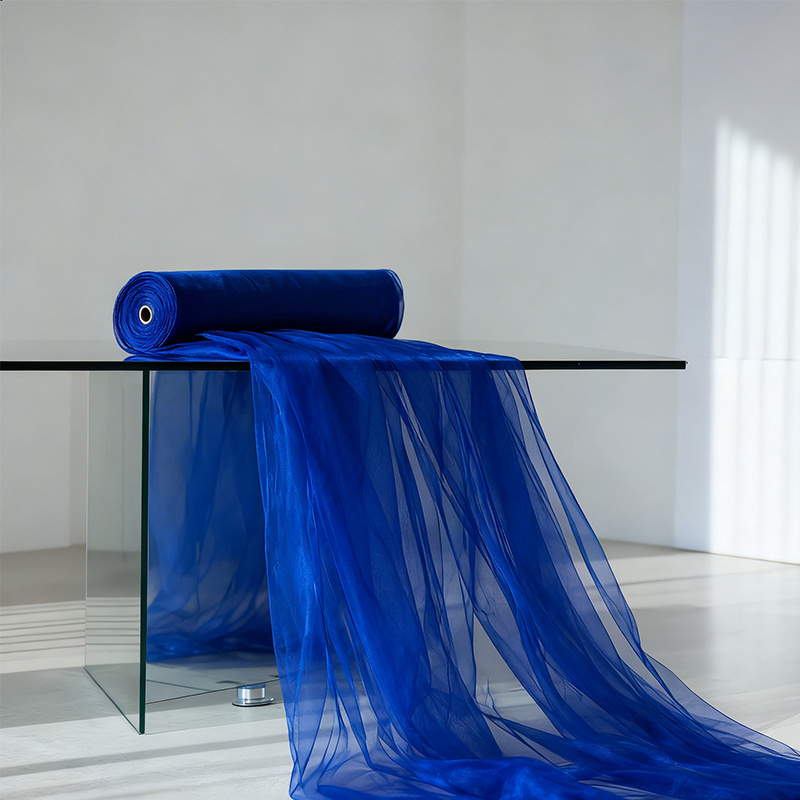 TEMU 1 Roll 50m Long 1968.5in/164f Gauze Curtain, Polyester Gauze Mesh | 100% Transparent Polyester Streamers Used For Wedding Decoration, Birthday,