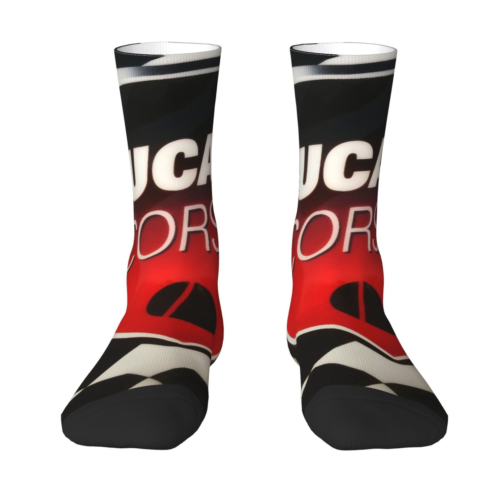 TEMU [perfect Gift] 1 Pair Fun Novelty Socks, Classic Motorcycle Pattern Print, Comfortable Breathable Individual Unisex Socks, Suitable For Outdoor