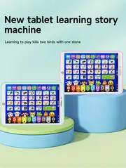 1pc Tablette dapprentissage pour enfants - Matériau ABS, jouet éducatif bilingue anglais avec musique, , chiffres et lettres - Idéal pour de 3 à 6 ans - pour Noël et Halloween - Disponible et rose détails 0