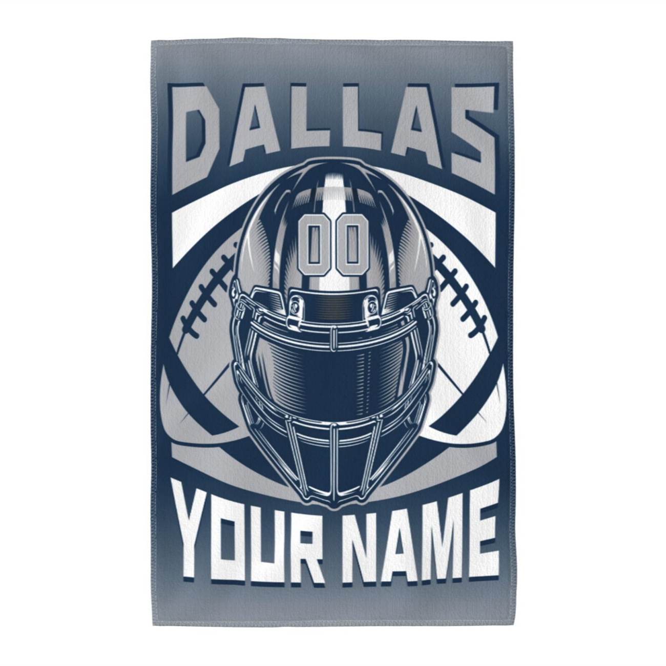 

Custom Dallas Football Hand Towel - Personalized Name, Quick-dry Polyester, Sports Fans, Men, Women, Youth - 18x26 Inches